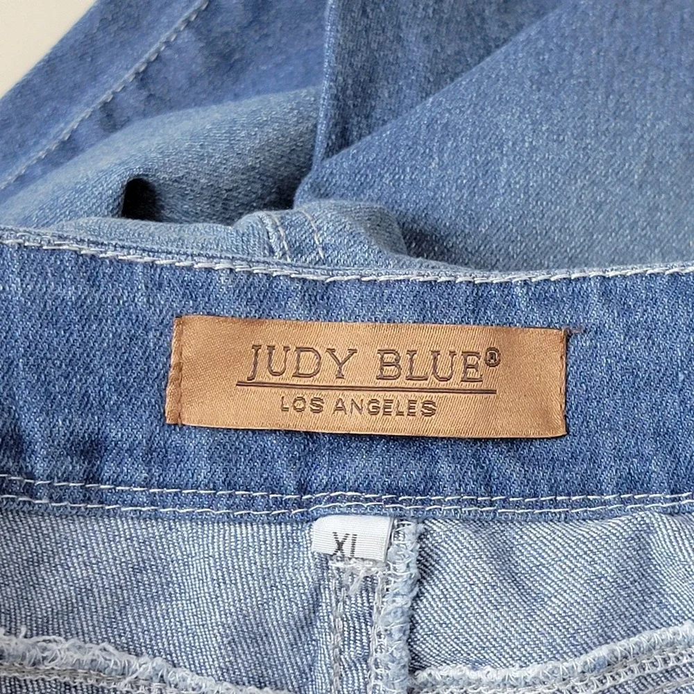 Judy Blue Womens Mid Rise‎ XL Blue Stretch Jeans Preppy Denim School 34